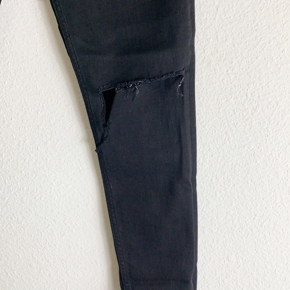 REDONE 90’s High Rise Ankle Cropped Black Jeans - Picture 9 of 14